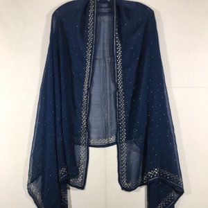 Sheer wrap with Silver trim